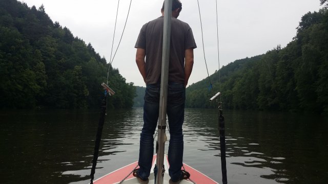 Segelausbildung der Optimisten auf der Talsperre Kriebstein